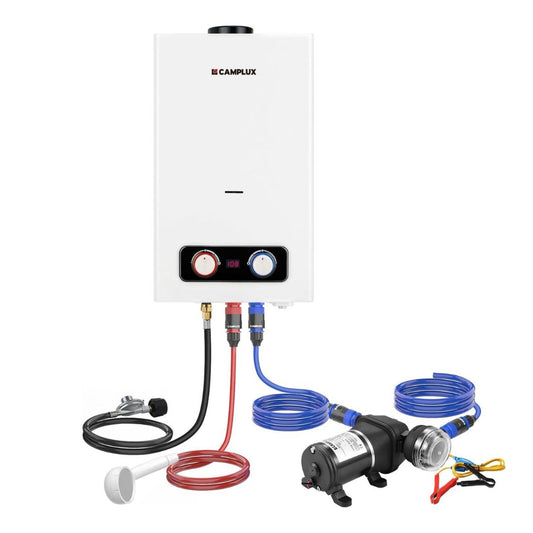 Camplux BD264P120 Propane Outdoor Water Heater Pump Kit Camplux