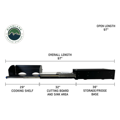 Cargo Box Kitchen W/Slide Out Sink, Cooking Shelf and slide Out Work Station