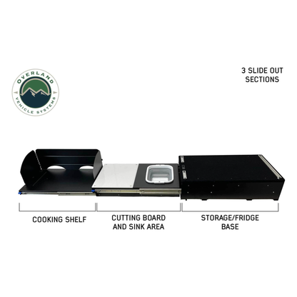 Cargo Box Kitchen W/Slide Out Sink, Cooking Shelf and slide Out Work Station