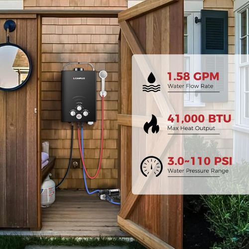 Camplux BW158BP60 Camping Water Heater With Pump Kit Camplux