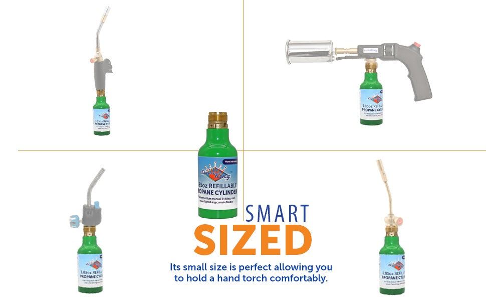 Flame King 2-Pack Eco Friendly 1/4 lb Refillable Mini Propane Tank Cylinder Flame King Products