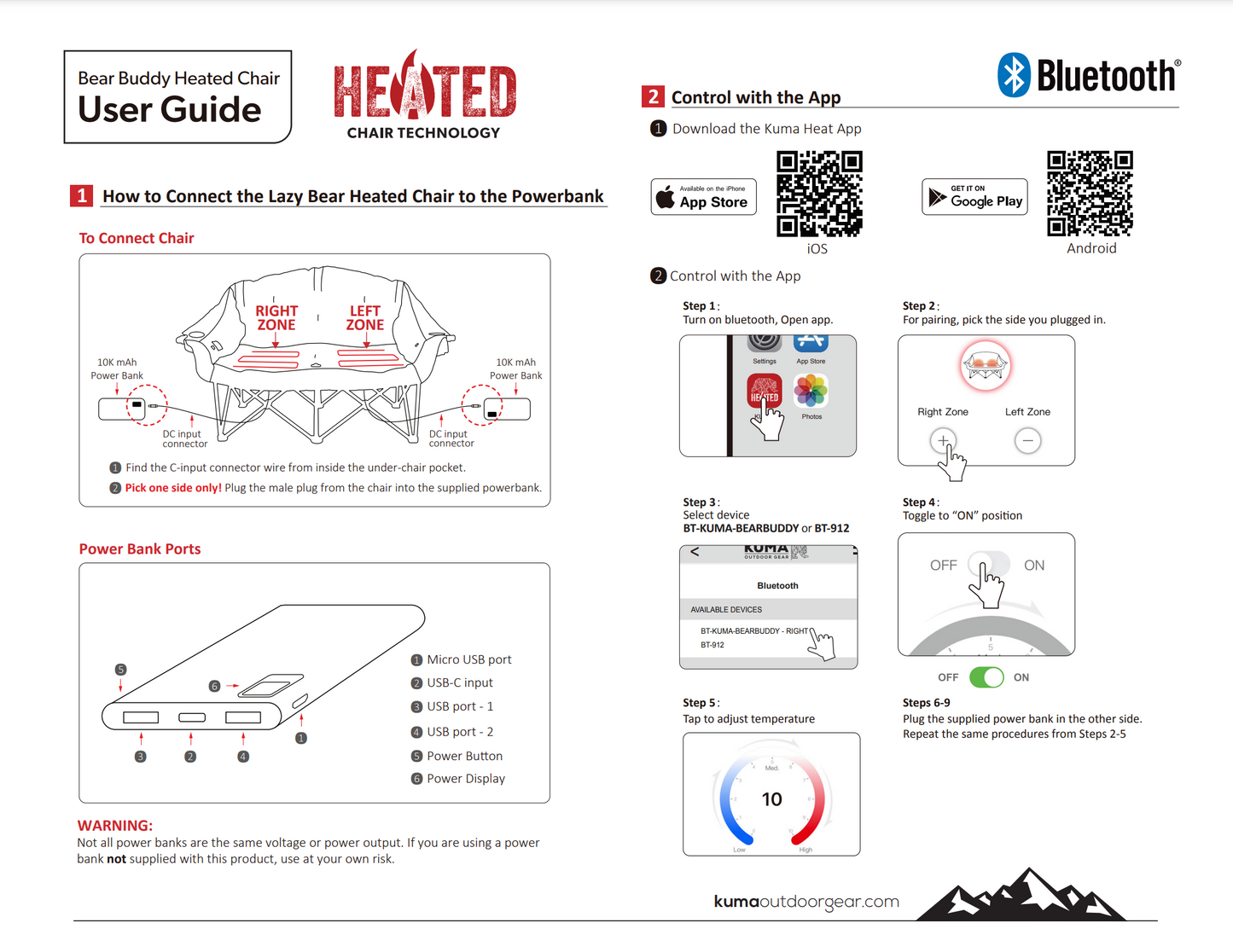 Bear Buddy Heated Chair - Bluetooth™