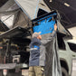 Ultimate Camp Shower Set: Hard Case Shower/Bathroom Awning + 90 Degree Swing Out