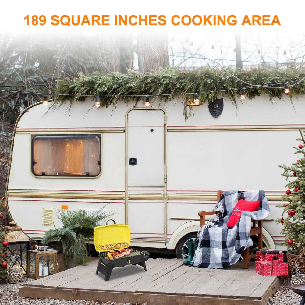 Camplux Portable Gas Grill 189 Square Inches, Camping Grills for Outdoor Cooking Camplux