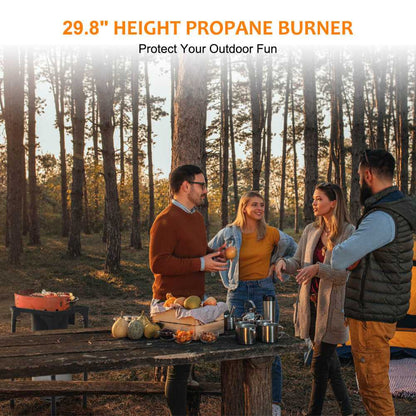 130,000 BTU High Pressure Single Propane Burner Perfect for Home Brewing, Turkey Fry, Maple Syrup Prep Camplux