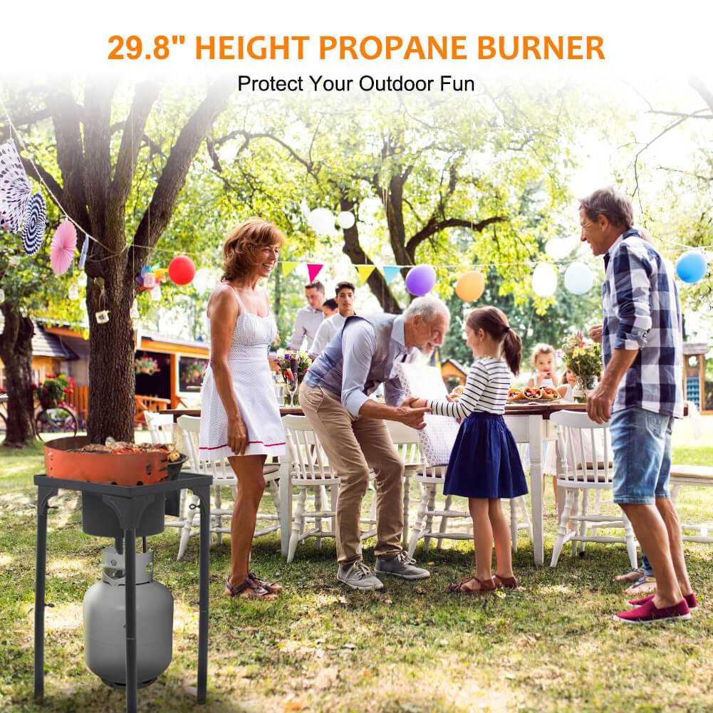 130,000 BTU High Pressure Single Propane Burner Perfect for Home Brewing, Turkey Fry, Maple Syrup Prep Camplux