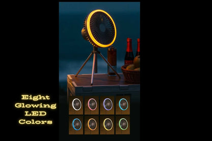 Tripod Portable Fan with Night Light