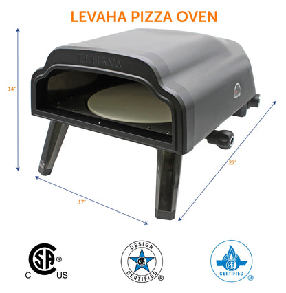 Flame King Outdoor Portable 14-inch Propane Pizza Oven Gas 360 Degree Rotating Stone Flame King Products