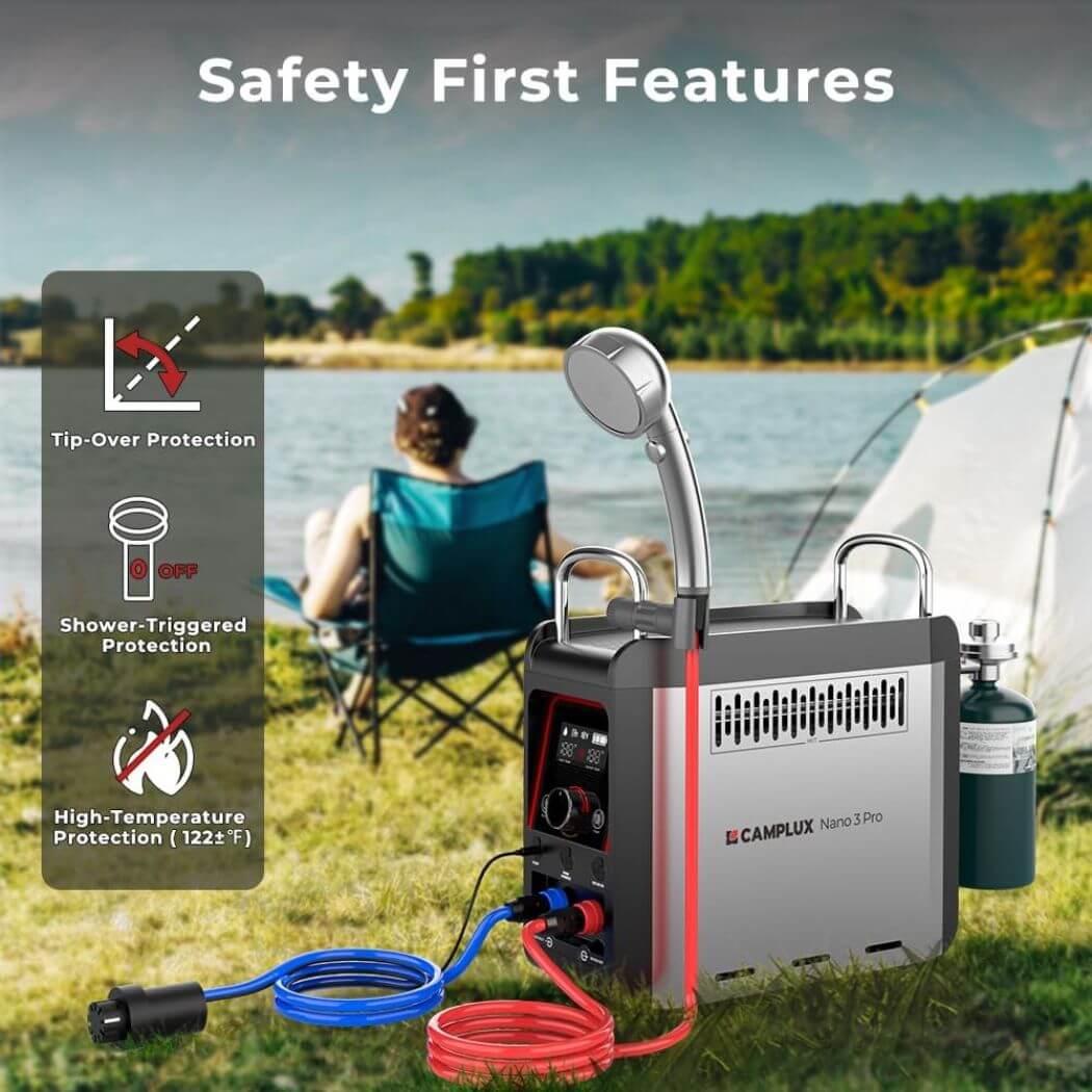 Camplux Nano 3 Pro Portable Propane Hot Water System Camplux