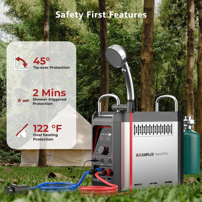 Camplux Nano 3 Pro Portable Propane Hot Water System Camplux