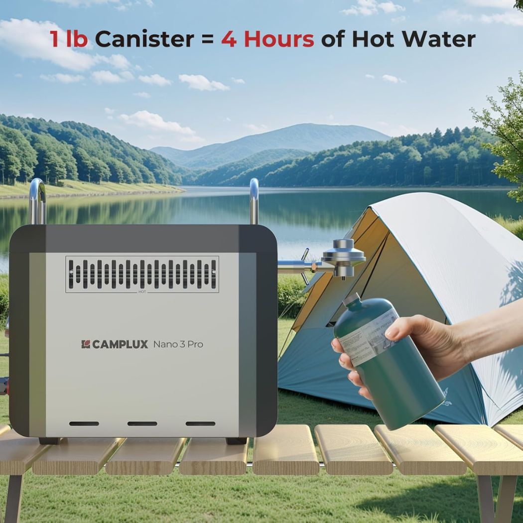 Camplux Nano 3 Pro Portable Propane Hot Water System Camplux