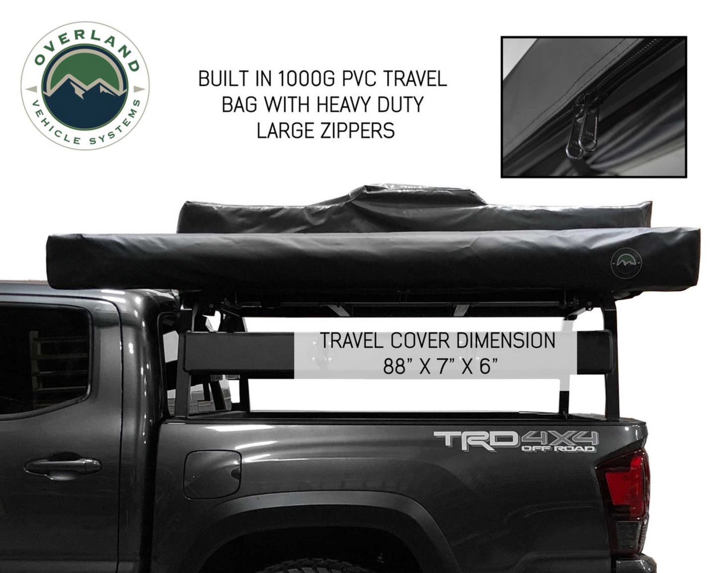 Nomadic Awning 180 Degree - Dark Gray Cover With Black Cover