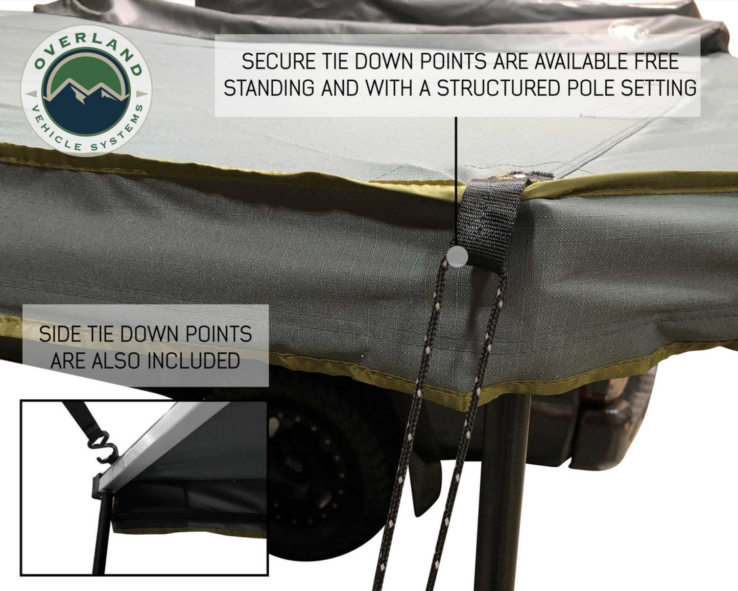 Nomadic Awning 180 Degree - Dark Gray Cover With Black Cover