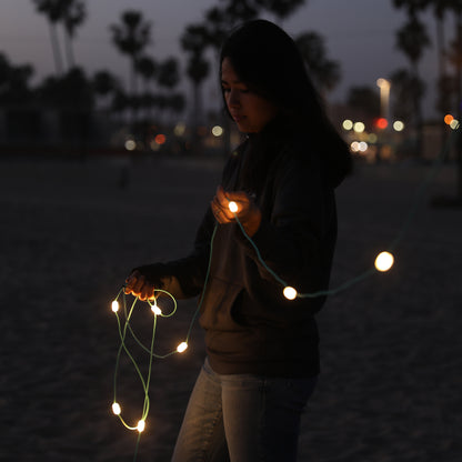 Solar String 18' Portable String Lights & Mobile Charger