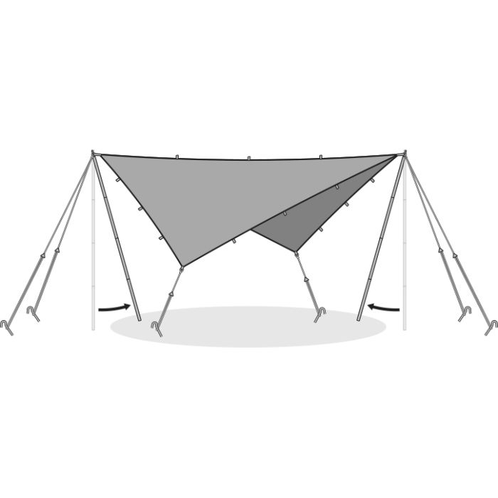 Spanner Tarp With Poles