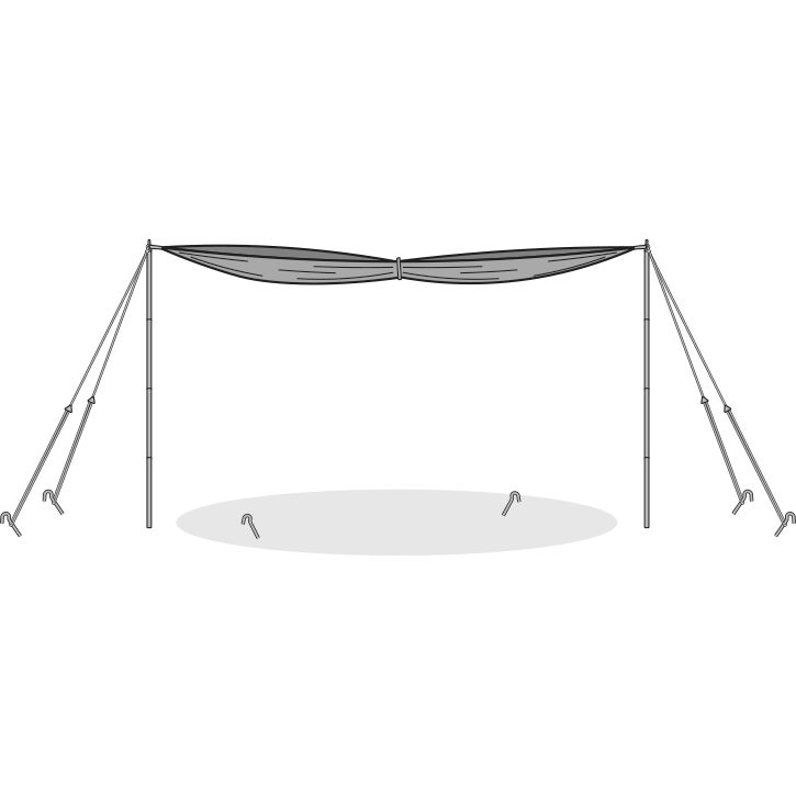 Spanner Tarp With Poles