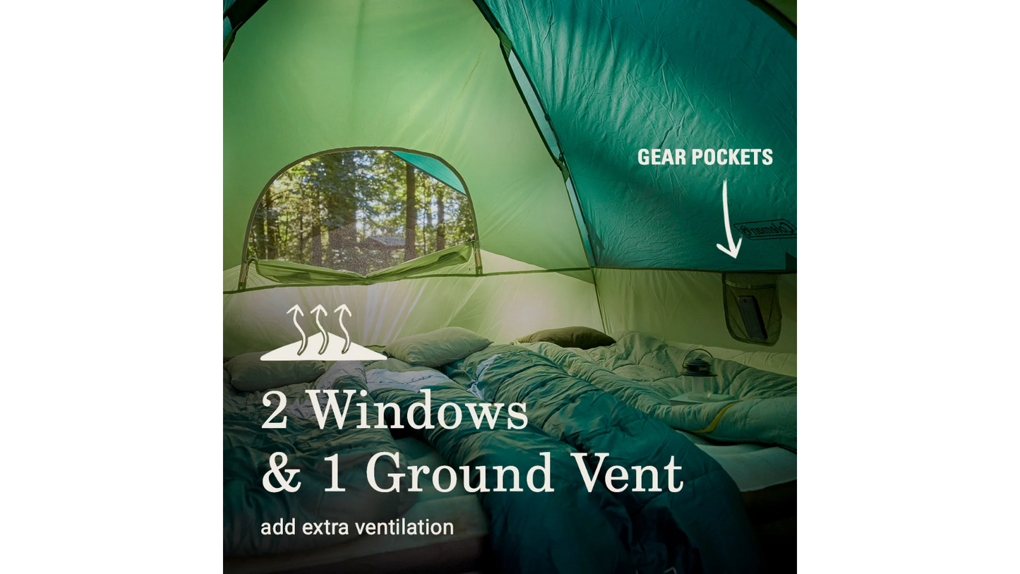 Sundome 6-Person Camping Tent - Spruce Green