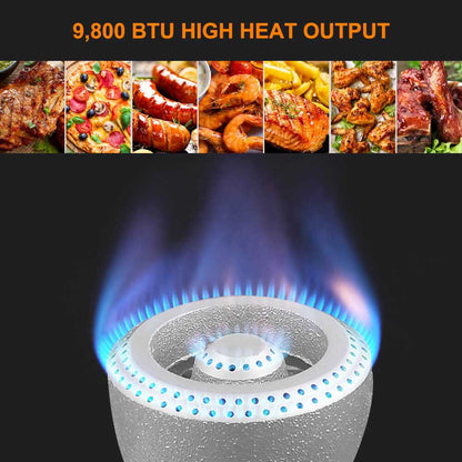 Camplux Single Burner Propane Stove 9,800 BTU, Portable Gas Stoves Camplux