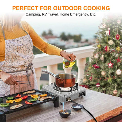 Camplux Single Burner Propane Stove 9,800 BTU, Portable Gas Stoves Camplux