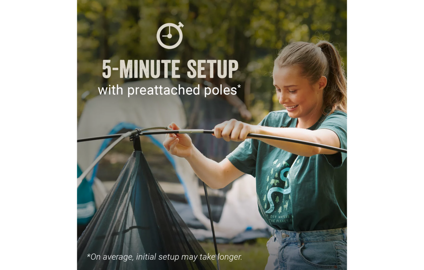 Skydome™ 6-Person Camping Tent with Screen Room - Rock Grey