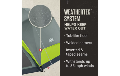 Skydome™ 6-Person Camping Tent with Screen Room - Rock Grey