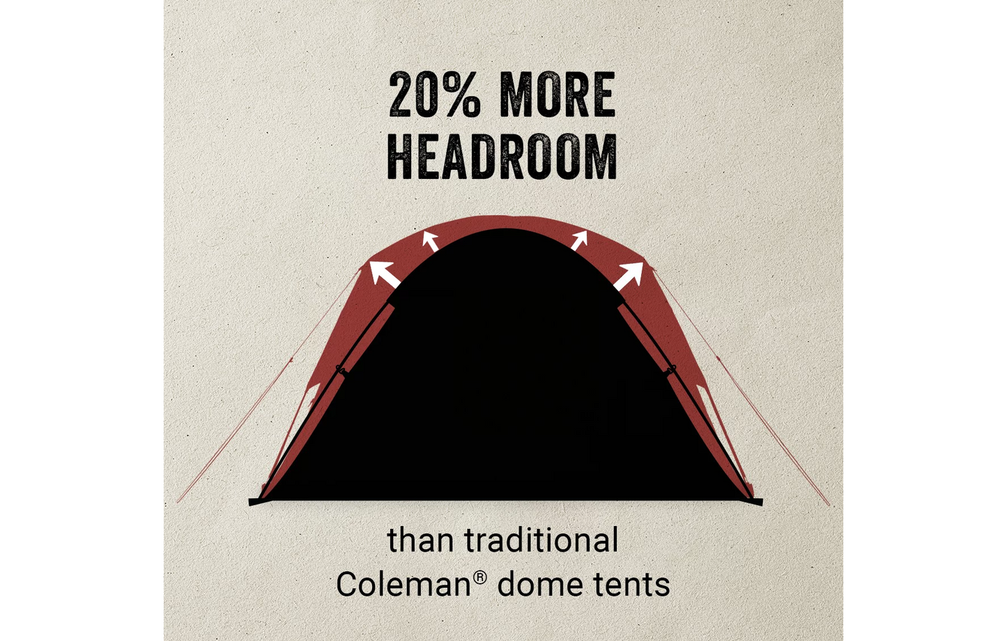 Skydome™ 6-Person Camping Tent with Screen Room - Rock Grey