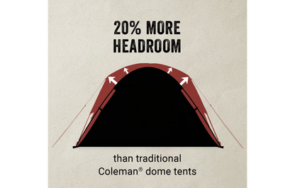 Skydome™ 6-Person Camping Tent with Screen Room - Rock Grey