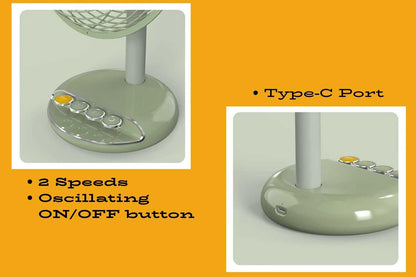 Vintage Rechargeable Fan + Aroma Diffuser