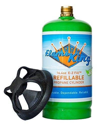 Flame King 2 pack Eco Friendly Sustainable 1lb Refillable Propane Tank LP Cylinder Flame King Products