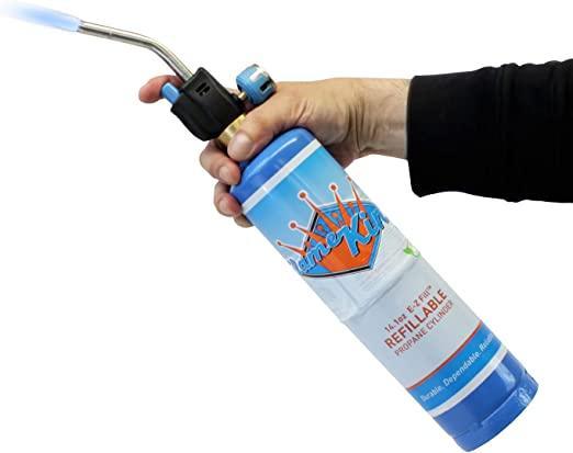 Flame King 2 Pack Eco Friendly Sustainable 1lb Refillable Propane Tank Welding LP Cylinder 14.1 Flame King Products