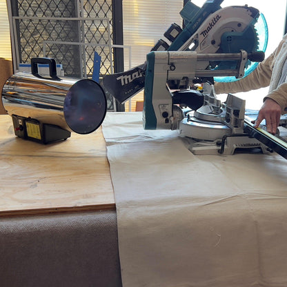 Flame King Forced Air Heater Portable Propane Tank Outdoor 60,000 BTU