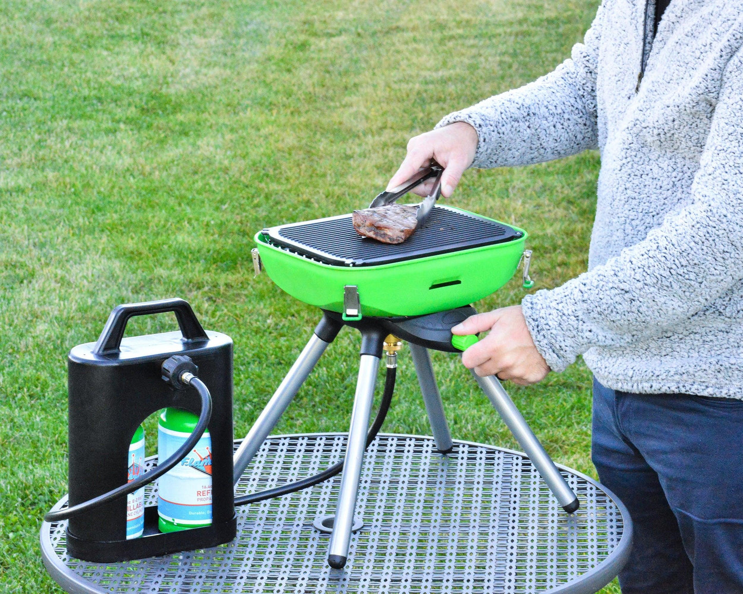 Flame King ProBoost Dual 1LB Propane Tank Carrier Flame King Products