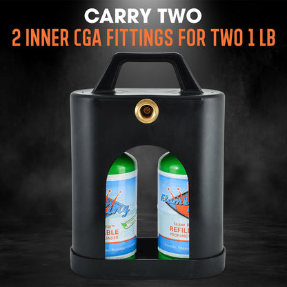 Flame King ProBoost Dual 1LB Propane Tank Carrier Flame King Products