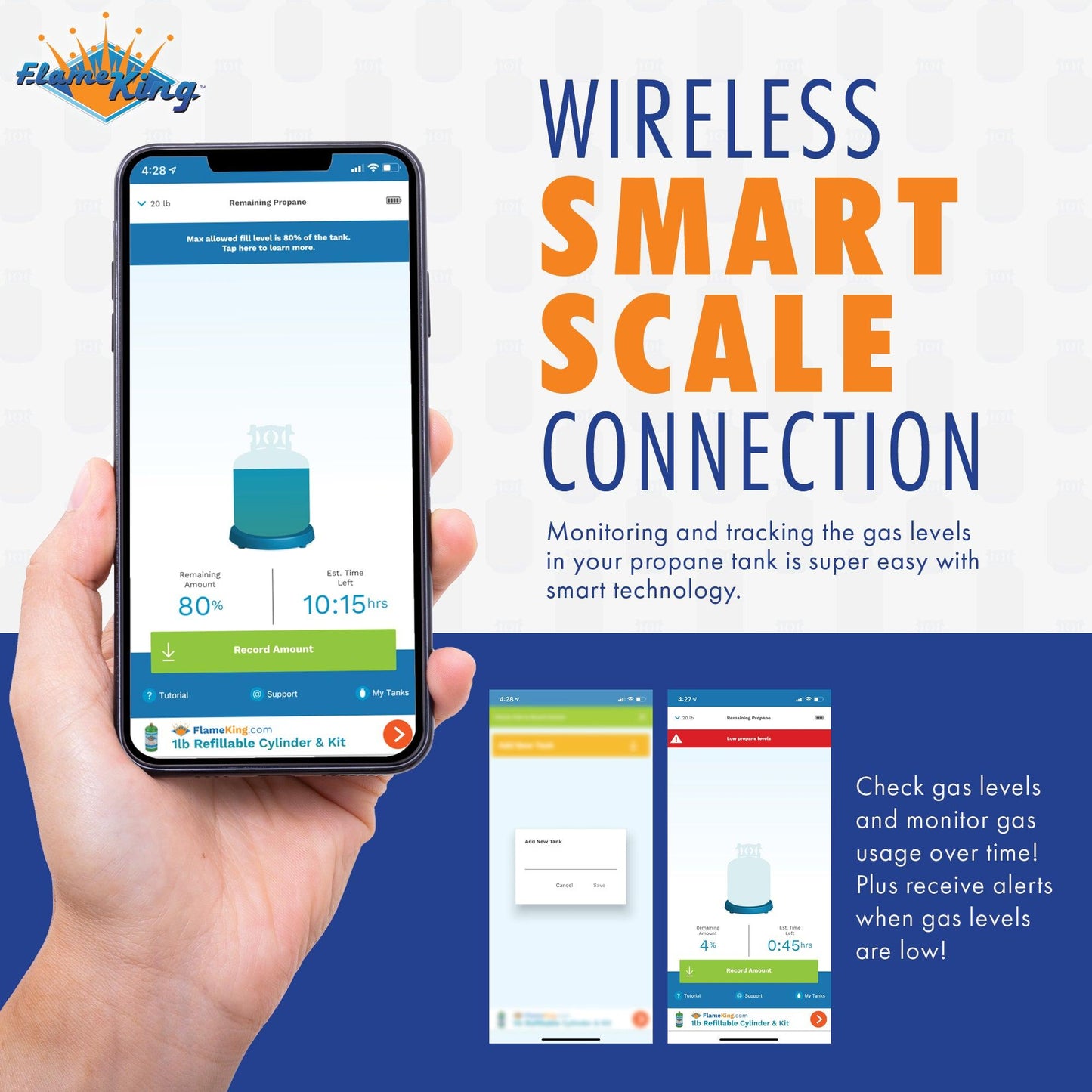 Flame King Smart Wireless Gauge Propane Tank Scale