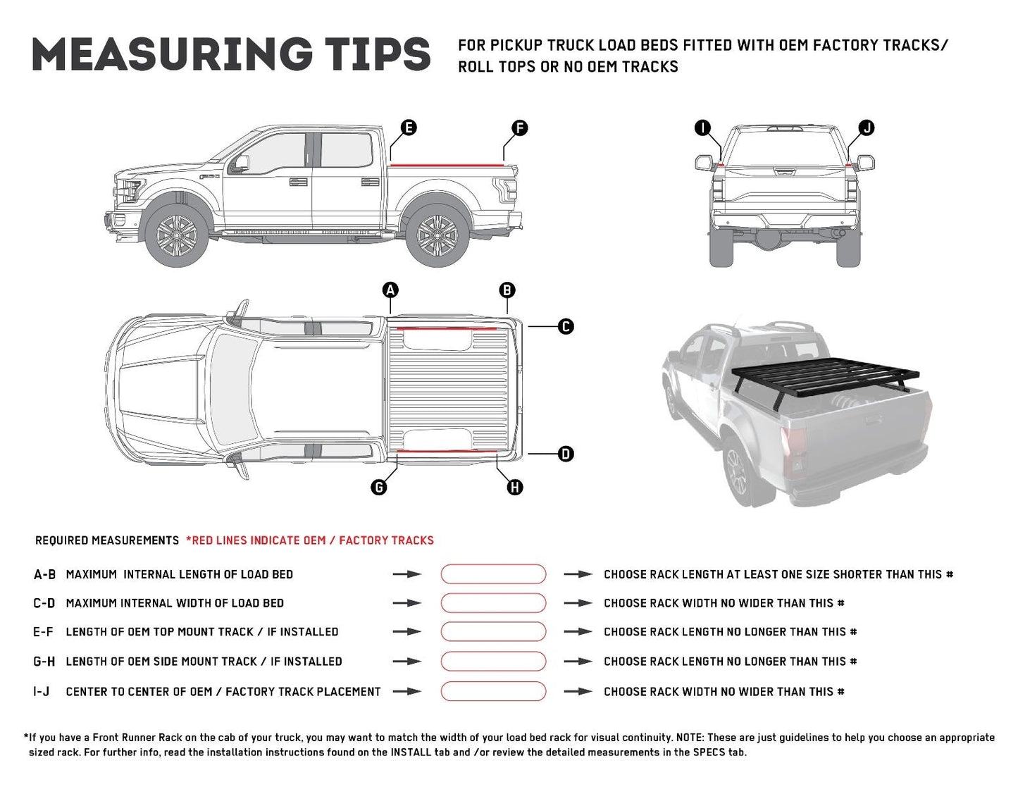 Pickup Truck Slimline II Load Bed Kit / 1345(W) x 1358(L) Front Runner