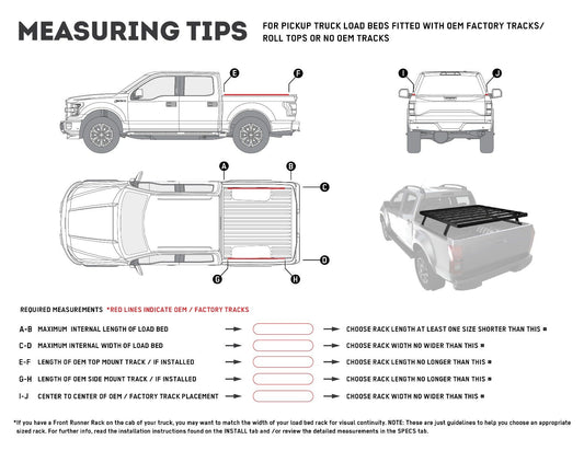 Pickup Truck Slimline II Load Bed Rack Kit / 1475(W) x 1560(L) Front Runner