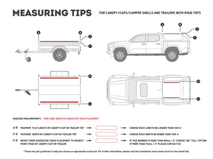 Truck Canopy or Trailer with OEM Track Slimline II Rack Kit / 1475mm(W) X 1358mm(L) Front Runner