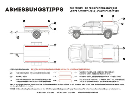 Truck Canopy or Trailer with OEM Track Slimline II Rack Kit / 1165mm(W) X 954mm(L) Front Runner