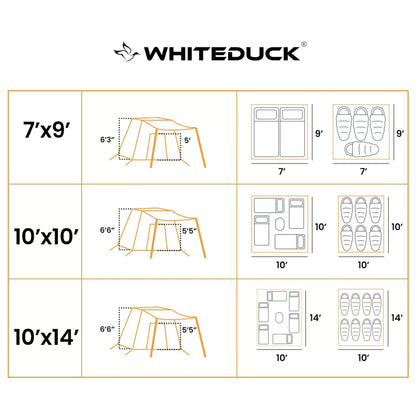 7'x9' Prota Canvas Tent White Duck Outdoors
