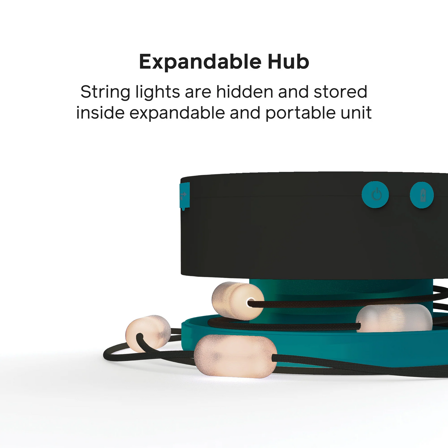 Solar String 18' Portable String Lights & Mobile Charger