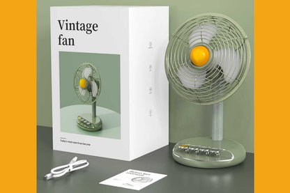 Vintage Rechargeable Fan + Aroma Diffuser