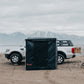 Black Rooftop Awning Room attached to a Ford Ranger truck