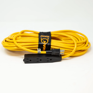 50' Medium Duty 5-15P to (3) 5-15R Generator Utility Power Cord With Storage Strap